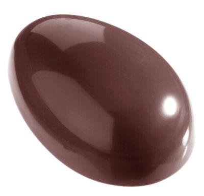 Chocolate World 118mm Smooth Egg Polycarbonate Chocolate Mould by Home Chocolate Factory - professional pastry and chocolate equipment