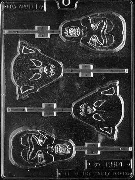 Assorted Ghouls Lollipop Chocolate Mould by Home Chocolate Factory - professional pastry and chocolate equipment