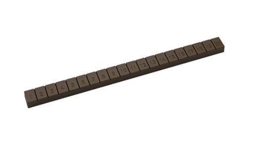 Implast 200mm Slim Ruler Polycarbonate Chocolate Mould by Home Chocolate Factory - professional pastry and chocolate equipment