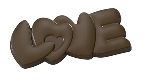 Implast 80g Love Bar Polycarbonate Chocolate by Home Chocolate Factory - professional pastry and chocolate equipment