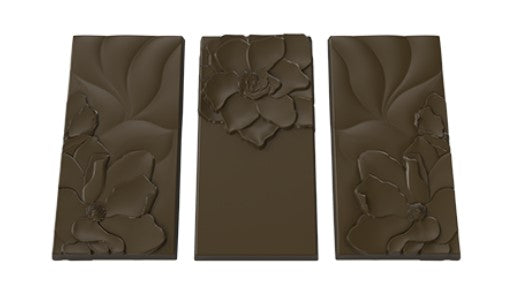 Implast 100g Flower Bar Polycarbonate Chocolate Mould by Home Chocolate Factory - professional pastry and chocolate equipment