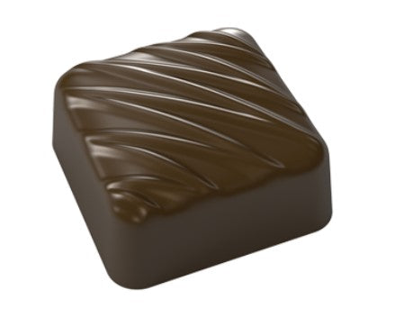 Implast 10g Waves Design Square Praline Polycarbonate Chocolate Mould by Home Chocolate Factory - professional pastry and chocolate equipment