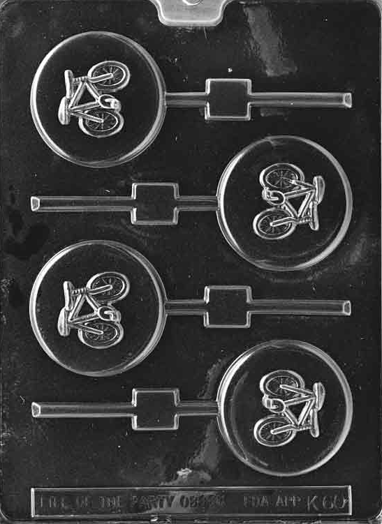 Bicycle Lollipop Chocolate Mould by Home Chocolate Factory - professional pastry and chocolate equipment