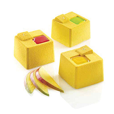 Silikomart 4 Kuadro Monoportion Entremet Professional Silicon Mould by Home Chocolate Factory - professional pastry and chocolate equipment