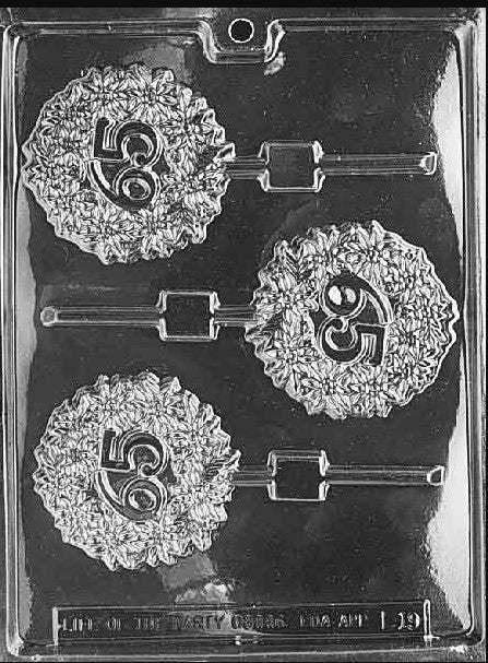 65th Lollipop Chocolate Mould by Home Chocolate Factory - professional pastry and chocolate equipment