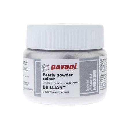 Pavoni Brilliant Metallic Colouring Powder - Silver by Home Chocolate Factory - professional pastry and chocolate equipment