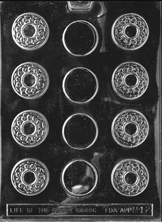Sandwich Cookie Chocolate Mould by Home Chocolate Factory - professional pastry and chocolate equipment