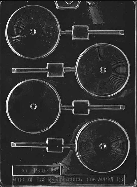 Record Lollipop Chocolate Mould by Home Chocolate Factory - professional pastry and chocolate equipment