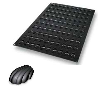 Silikomart Mini Madeleine 60:40 Professional Silicon Mould by Home Chocolate Factory - professional pastry and chocolate equipment