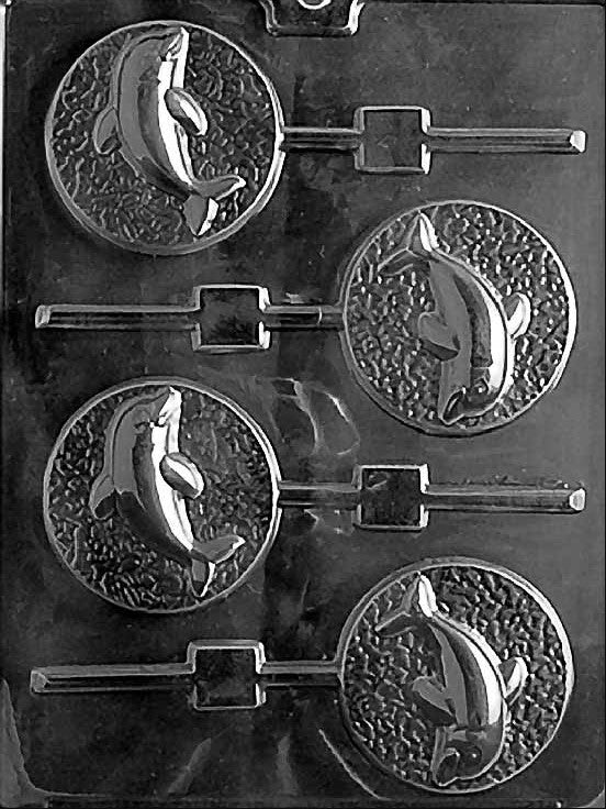 Dolphin Lollipop Chocolate Mould by Home Chocolate Factory - professional pastry and chocolate equipment