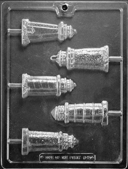 Lighthouse Assortment Lollipop Chocolate Mould by Home Chocolate Factory - professional pastry and chocolate equipment