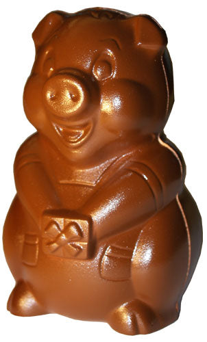 Cabrellon Pig with Present Polycarbonate Chocolate Mould by Home Chocolate Factory - professional pastry and chocolate equipment