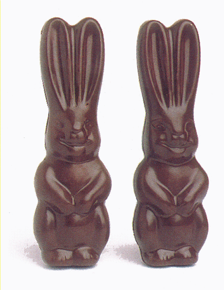 Cabrellon 8 Easter Bunnies Polycarbonate Mould by Home Chocolate Factory - professional pastry and chocolate equipment