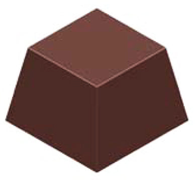 Chocolate World Plain Square Praline Polycarbonate Chocolate Mould by Home Chocolate Factory - professional pastry and chocolate equipment