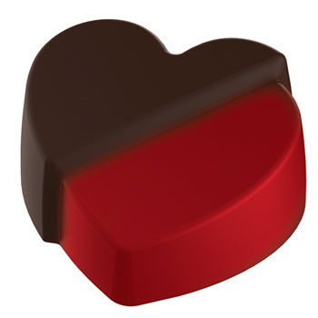 Chocolate World Half Heart Praline Polycarbonate Chocolate Mould by Home Chocolate Factory - professional pastry and chocolate equipment
