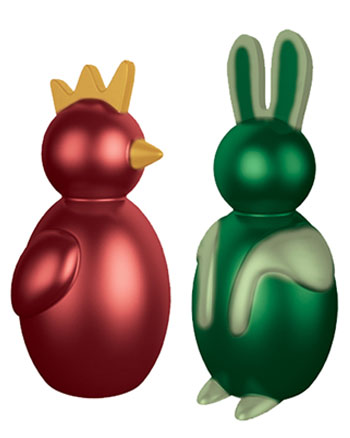 Chocolate World Chick and Rabbit Polycarbonate Chocolate Mould by Home Chocolate Factory - professional pastry and chocolate equipment