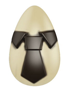 Chocolate 144mm World Collar and Tie Easter Egg Polycarbonate Chocolate Mould by Home Chocolate Factory - professional pastry and chocolate equipment
