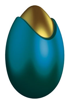 Chocolate World 106mm Hard Boiled Easter Egg Polycarbonate Chocolate Mould by Home Chocolate Factory - professional pastry and chocolate equipment