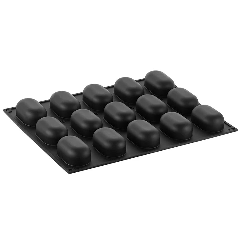 Pavoni 3D Pavoflex Silicone Mould Mister 400 X 300mm - 15 Indents 78 X 48 X H 33mm - Vol.90ml + Pack