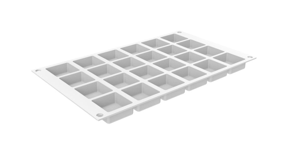 Silikomart Quadrato XS 20 Professional Silicon Mould by Home Chocolate Factory - professional pastry and chocolate equipment
