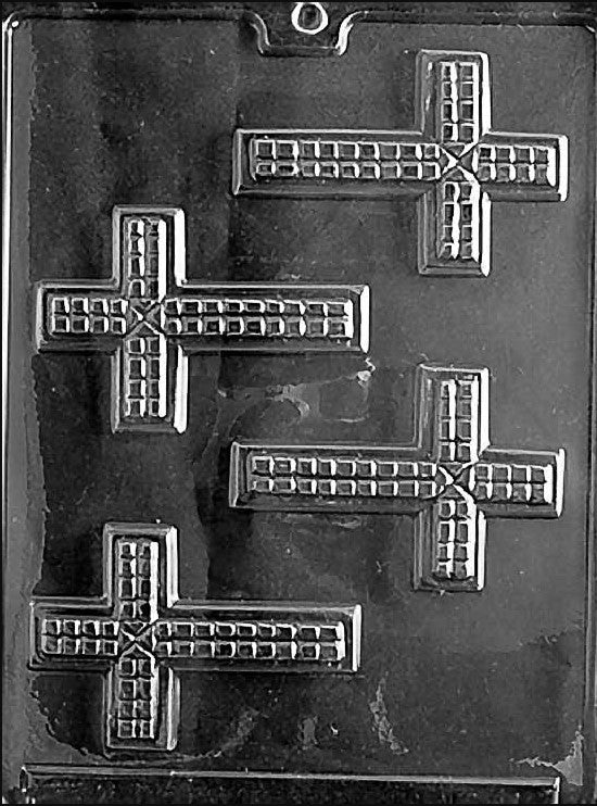 Fancy Cross Chocolate Mould by Home Chocolate Factory - professional pastry and chocolate equipment