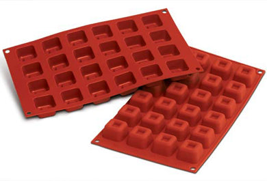 Silikomart SF080 Small Square Savarin Professional Silicon Mould by Home Chocolate Factory - professional pastry and chocolate equipment
