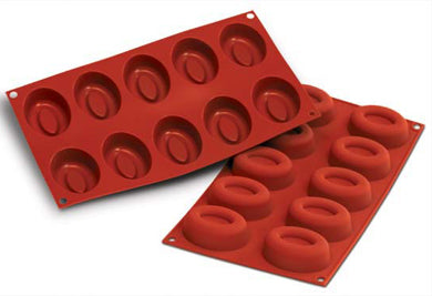 Silikomart SF084 Medium Oval Savarin Professional Silicon Mould by Home Chocolate Factory - professional pastry and chocolate equipment
