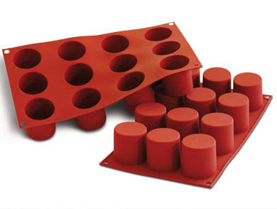 Silikomart SF098 Small Cylinders Professional Silicon Mould by Home Chocolate Factory - professional pastry and chocolate equipment