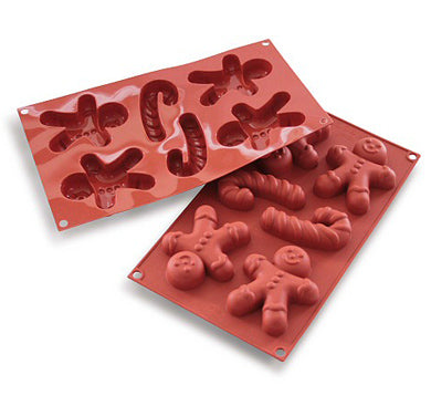Silikomart SF106 Gingerbread Man Professional Silicon Mould by Home Chocolate Factory - professional pastry and chocolate equipment