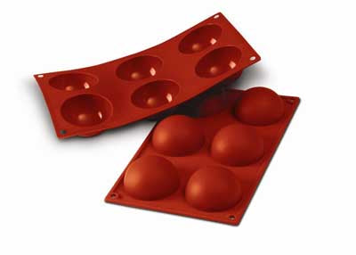 Silikomart 7cm Half Sphere Professional Silicon Mould by Home Chocolate Factory - professional pastry and chocolate equipment