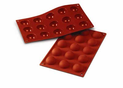 Silikomart SF005 4cm Half Sphere Professional Silicon Mould by Home Chocolate Factory - professional pastry and chocolate equipment