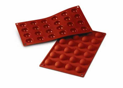 Silikomart SF006 3cm Half Sphere Professional Silicon Mould by Home Chocolate Factory - professional pastry and chocolate equipment