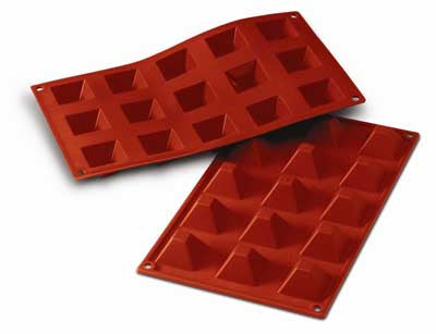 Silikomart SF008 Pyramids Professional Silicon Mould by Home Chocolate Factory - professional pastry and chocolate equipment