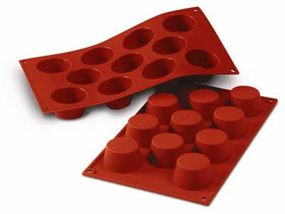 Silikomart SF022 Small Muffin Professional Silicon Mould by Home Chocolate Factory - professional pastry and chocolate equipment