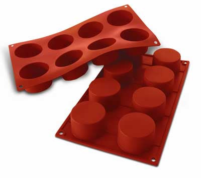 Silikomart SF028 Cylinders Professional Silicon Mould by Home Chocolate Factory - professional pastry and chocolate equipment