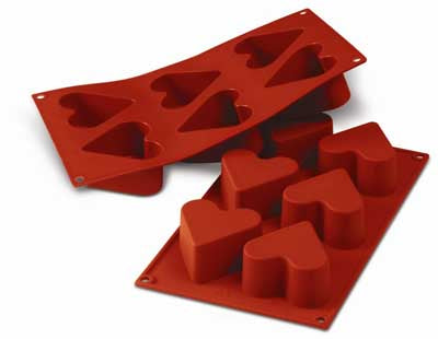 Silikomart SF036 Heart Professional Silicon Mould by Home Chocolate Factory - professional pastry and chocolate equipment