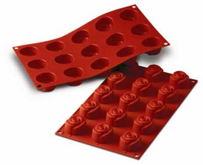 Silikomart SF074 Small Rose Professional Silicon Mould by Home Chocolate Factory - professional pastry and chocolate equipment