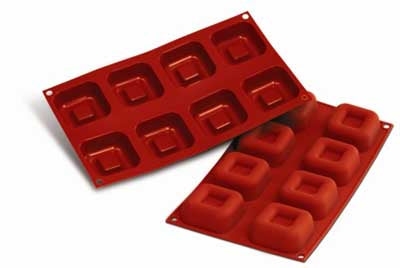 Silikomart SF082 Large Square Savarin Professional Silicon Mould by Home Chocolate Factory - professional pastry and chocolate equipment