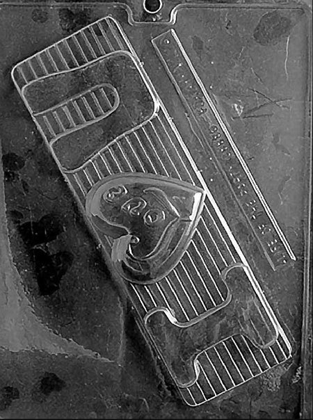 I Luv U Plaque Chocolate Mould by Home Chocolate Factory - professional pastry and chocolate equipment