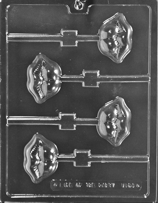 Luscious Lips Lollipop Chocolate Mould by Home Chocolate Factory - professional pastry and chocolate equipment