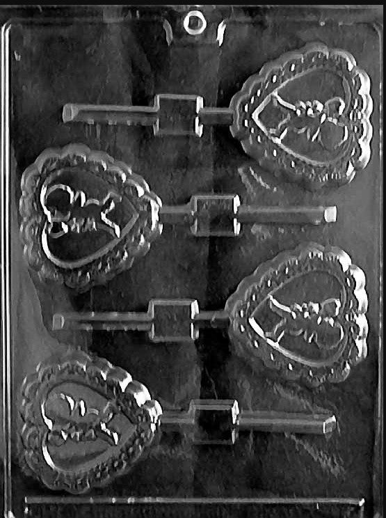 Cupid Heart Lollipop Chocolate Mould by Home Chocolate Factory - professional pastry and chocolate equipment