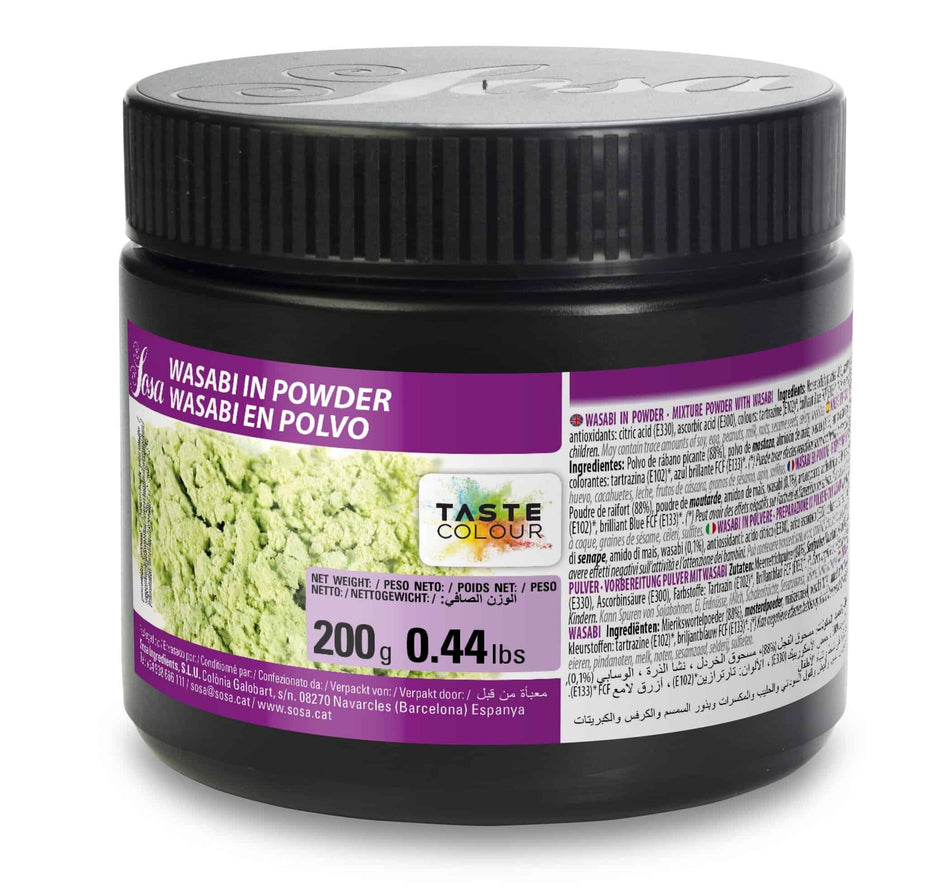 SOSA Wasabi Powder (200g) by Home Chocolate Factory - professional pastry and chocolate equipment