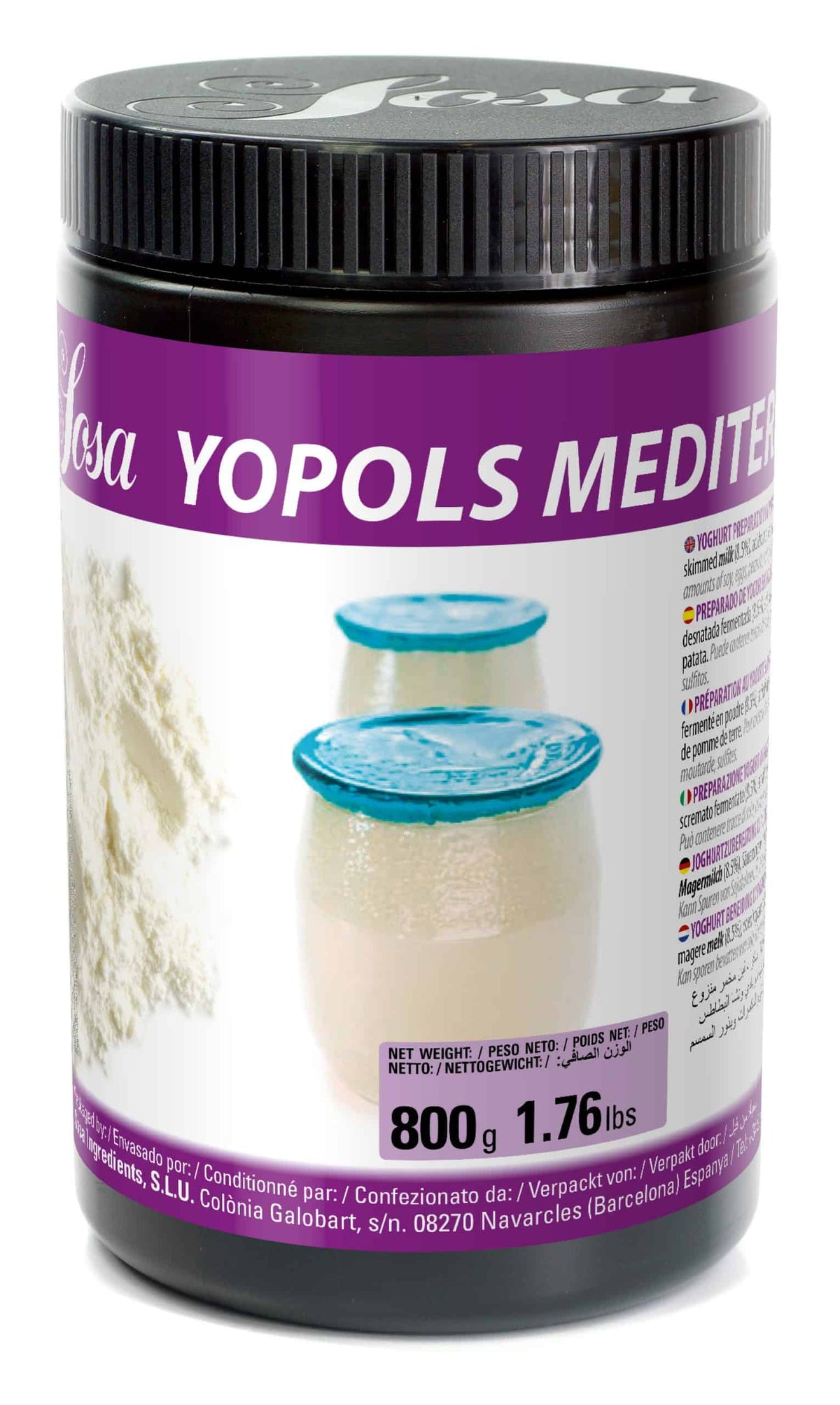 SOSA Powdered Mediterranean Acid Yogurt (800g) by Home Chocolate Factory - professional pastry and chocolate equipment